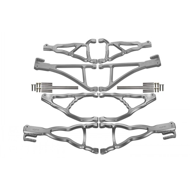 ALUMINIUM FRONT+REAR UPPER & LOWER SUSPENSION ARM (FOR E-REVO 560871, REVO, SUMMIT) --ER4567