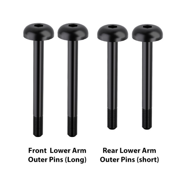 MEDIUM CARBON STEEL FRONT AND REAR LOWER ARM OUTER PINS FOR LOSI 1/24 Micro-B