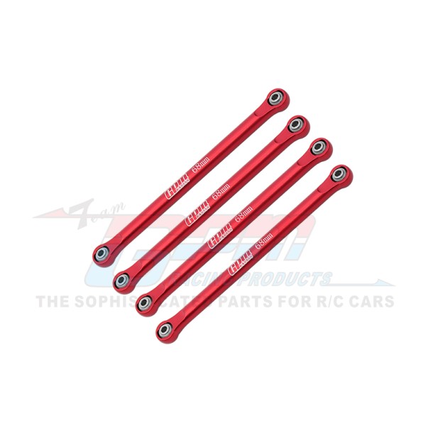 ALUMINUM 7075 UPPER 4-LINK BAR SET--LMTM049FR