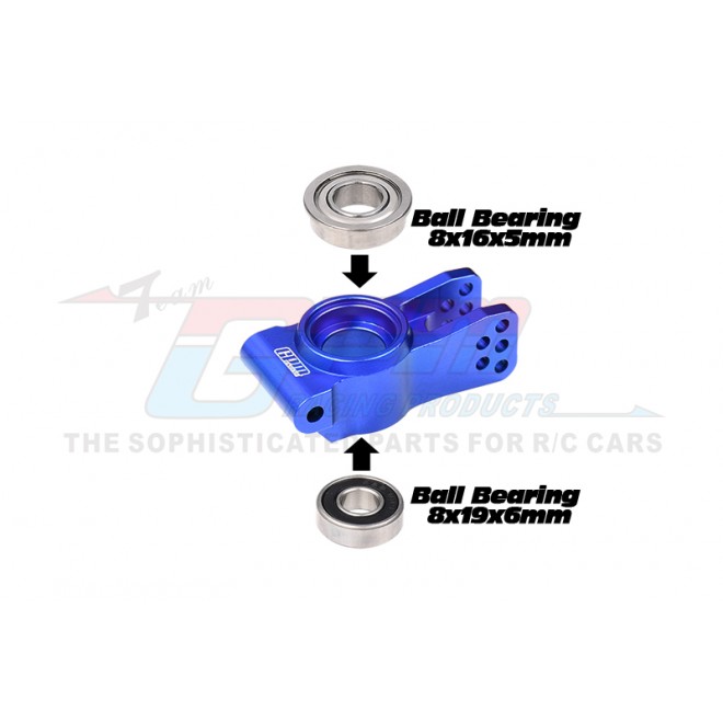 7075 ALLOY REAR HUBS（LARGER INNER BEARINGS）--LUX022