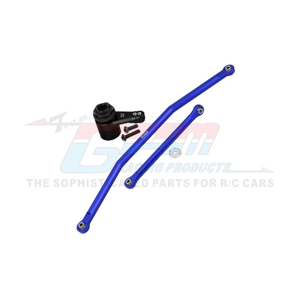 ALUMINUM FRONT STEERING TIE RODS+ALUMINUM 7075 25T SERVO HORN W. BUILT-IN SPRING (2 POSITIONING HOLES) FOR AXIAL 1/10 RBX10