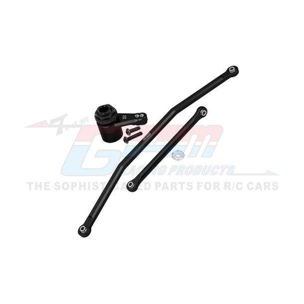 ALUMINUM FRONT STEERING TIE RODS+ALUMINUM 7075 25T SERVO HORN W. BUILT-IN SPRING (2 POSITIONING HOLES) FOR AXIAL 1/10 RBX10