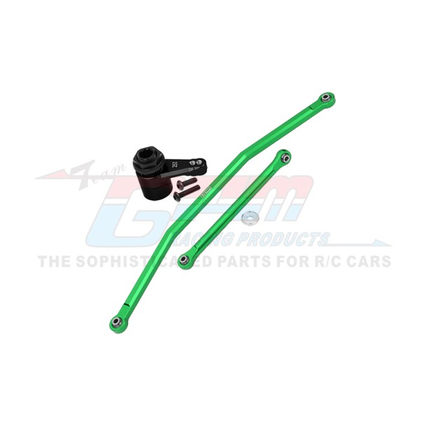 ALUMINUM FRONT STEERING TIE RODS+ALUMINUM 7075 25T SERVO HORN W. BUILT-IN SPRING (2 POSITIONING HOLES) FOR AXIAL 1/10 RBX10