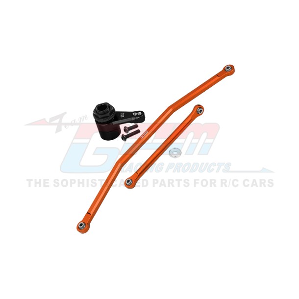 ALUMINUM FRONT STEERING TIE RODS+ALUMINUM 7075 25T SERVO HORN W. BUILT-IN SPRING (2 POSITIONING HOLES) FOR AXIAL 1/10 RBX10