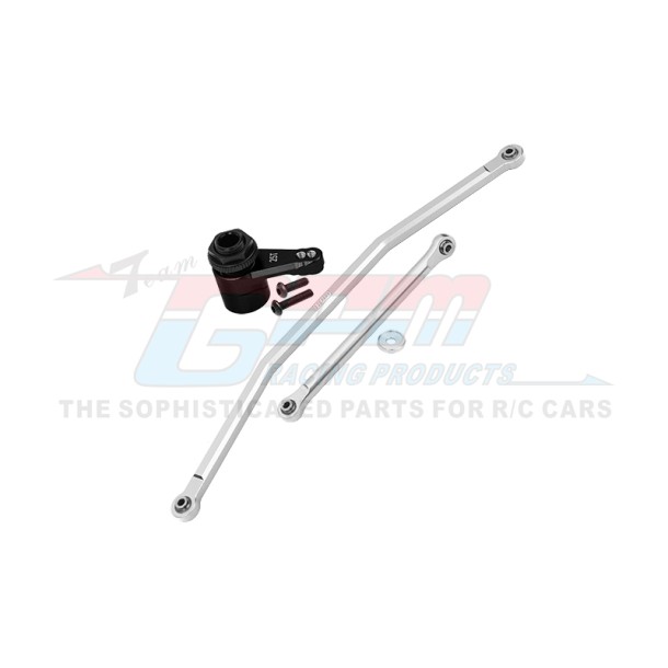 ALUMINUM FRONT STEERING TIE RODS+ALUMINUM 7075 25T SERVO HORN W. BUILT-IN SPRING (2 POSITIONING HOLES) FOR AXIAL 1/10 RBX10