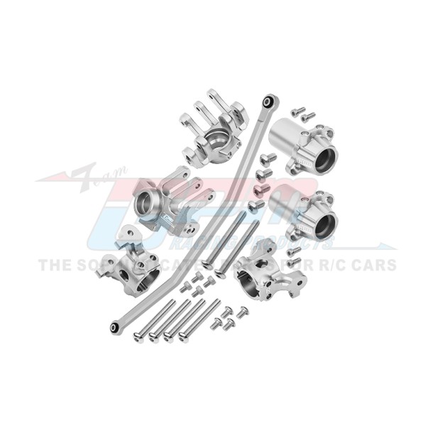 ALUMINUM FRONT C-HUBS + FRONT KNUCKLE ARM WITH STEERING ROD + REAR KNUCKLE ARM COMBO SET FOR AXIAL 1/10 RBX10