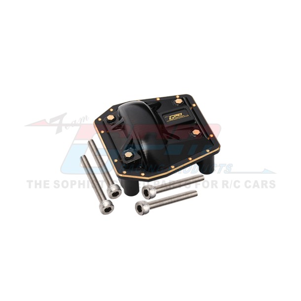 BRASS FRONT/REAR GEARBOX COVER (GOLD INLAY VERSION)--SCX6012AXA