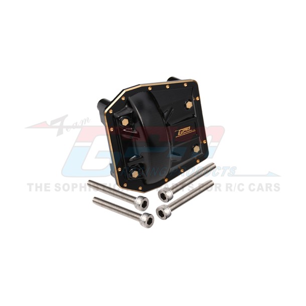 BRASS FRONT/REAR GEARBOX COVER (GOLD INLAY VERSION)--SCX6012AXA