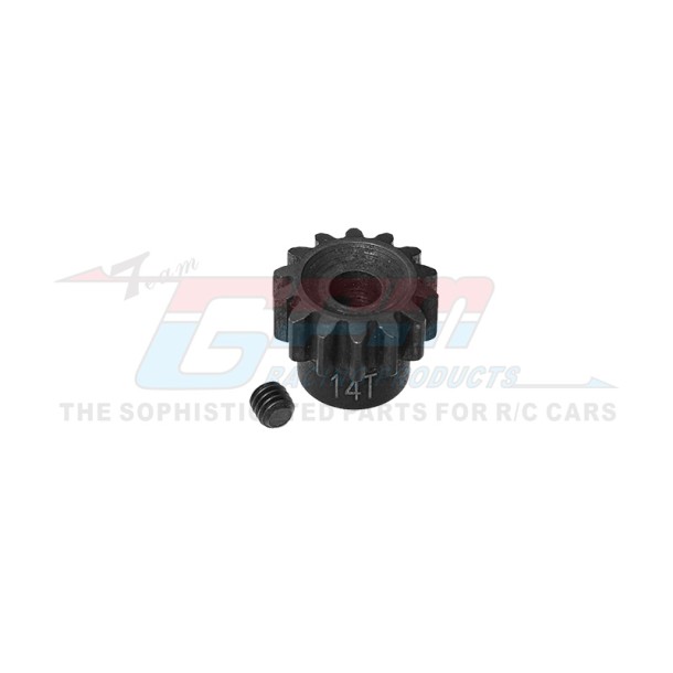 HIGH CARBON STEEL MOTOR GEAR 14T FOR AXIAL 1/6 SCX6 TRAXXAS 1/8 SLEDGE