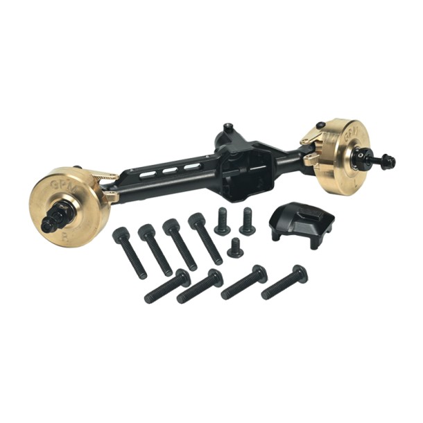 ALUMINUM 7075 BRASS FRONT STRAIGHT AXLE HOUSING FOR AXIAL 1/10 SCX10 PRO 4X4 KIT