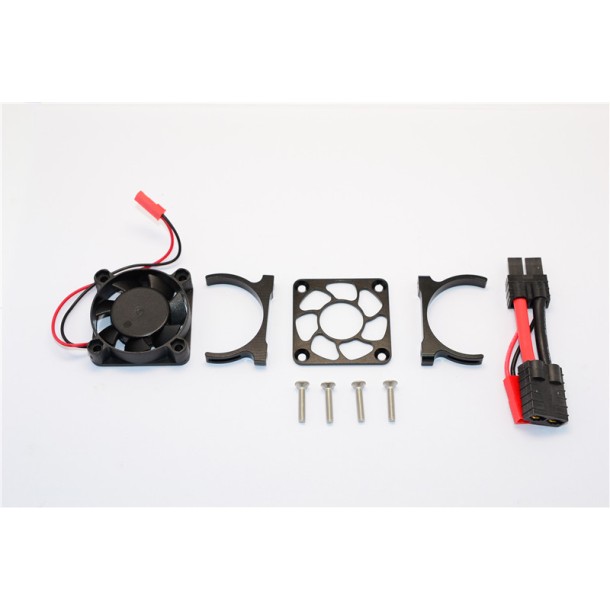 ALUMINIUM MOTOR HEATSINK WITH COOLING FAN - 1 SET (FOR SLASH 4X4 LCG VERSION)