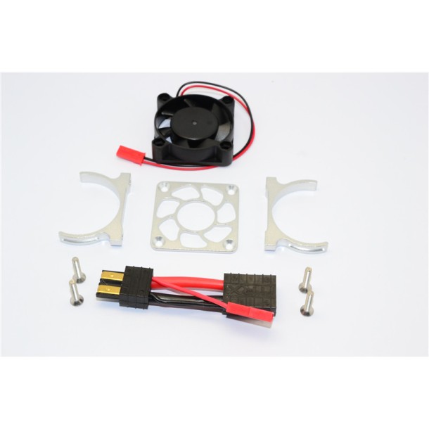 ALUMINIUM MOTOR HEATSINK WITH COOLING FAN - 1 SET (FOR SLASH 4X4 LCG VERSION)