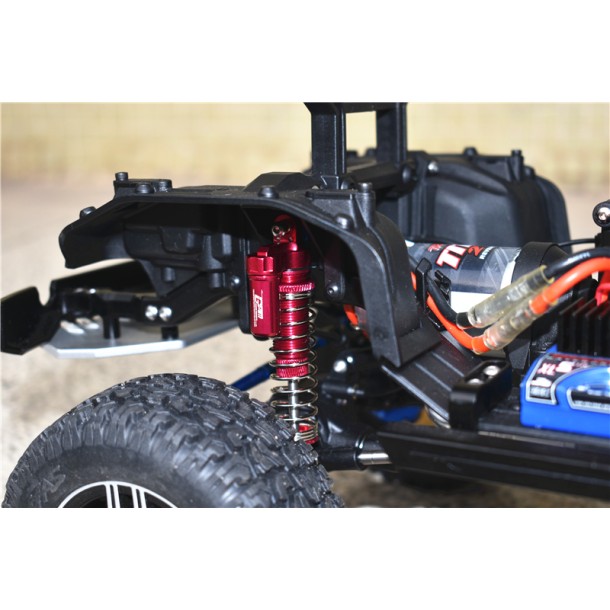 ALUMINUM  L-SHAPE PIGGY BACK SPRING DAMPERS 90MM+ADJUSTABLE DAMPER MOUNT (MULTIPLE POSITIONING HOLES) --TRX4090BZFRL