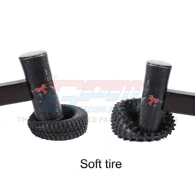 TRAXXAS TRX4M WIDEN 1.0 INCH NAILED RUBBER TIRES 72MM x 27MM WITH FOAM INSERT--TRX4MZSP1307