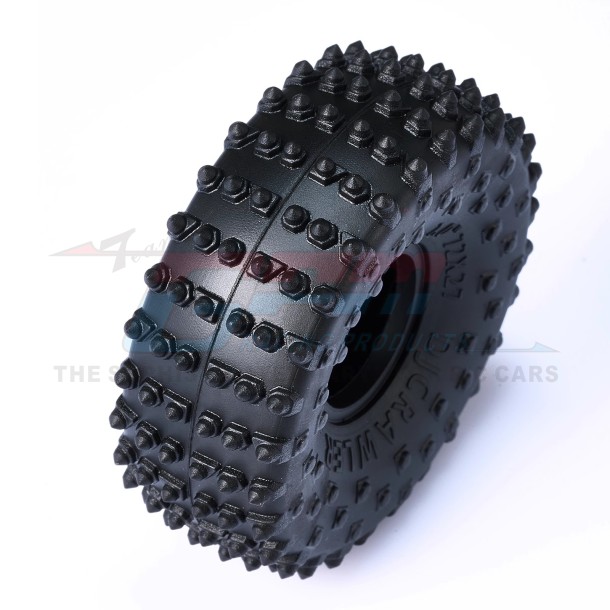 TRAXXAS TRX4M WIDEN 1.0 INCH NAILED RUBBER TIRES 72MM x 27MM WITH FOAM INSERT--TRX4MZSP1307