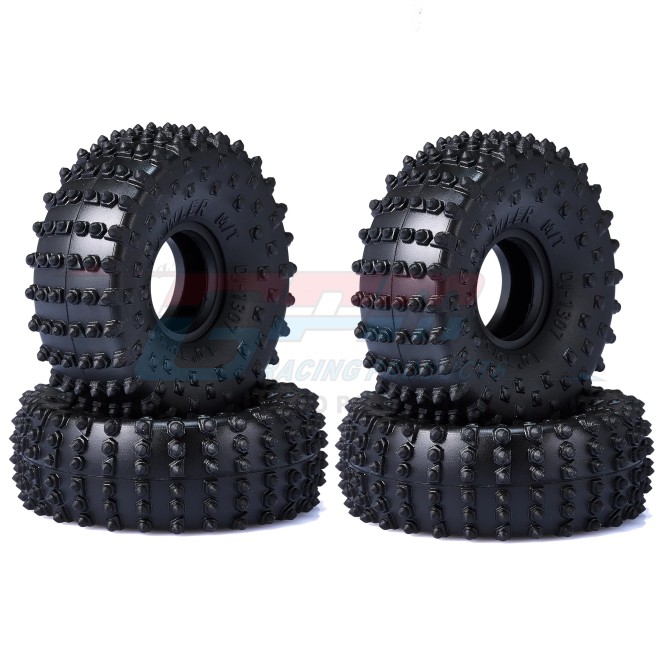 TRAXXAS TRX4M WIDEN 1.0 INCH NAILED RUBBER TIRES 72MM x 27MM WITH FOAM INSERT--TRX4MZSP1307