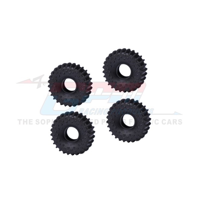 TRAXXAS TRX4M WIDEN 1.0 INCH NAILED RUBBER TIRES 72MM x 27MM WITH FOAM INSERT--TRX4MZSP1307