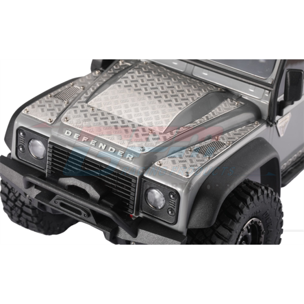 TRAXXAS 1/18 TRX-4M LAND ROVER DEFENDER STAINLESS STEEL DECORATIVE PLATE OF ENGINE COVER--TRX4MZSP4