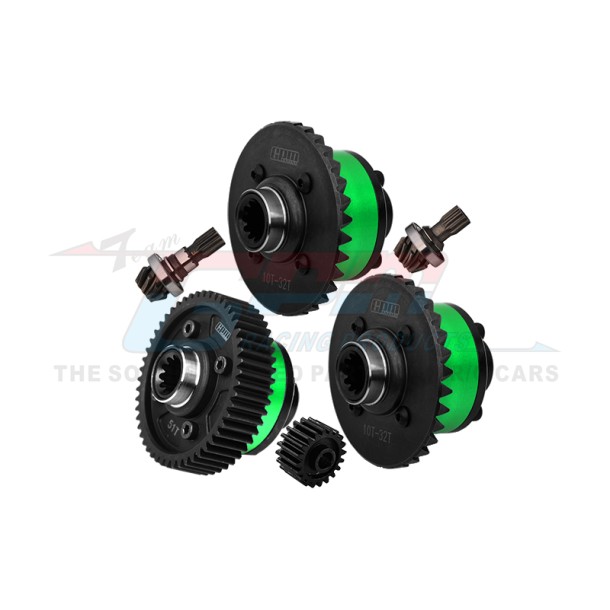 4140 MEDIUM CARBON STEEL +7075 ALLOY FRONT & CENTER & REAR COMPLETE DIFFERENTIAL--TXM1251