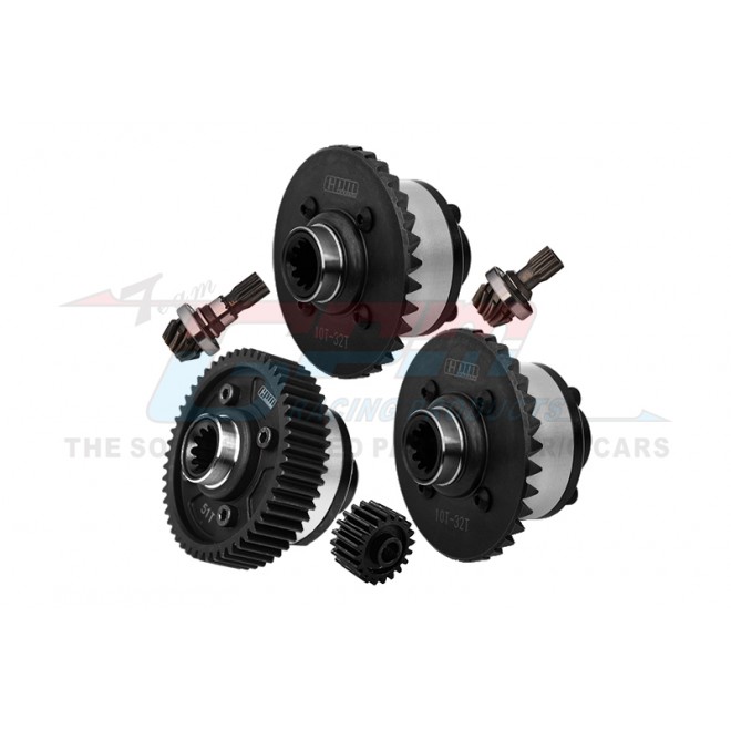 4140 MEDIUM CARBON STEEL +7075 ALLOY FRONT & CENTER & REAR COMPLETE DIFFERENTIAL--TXM1251