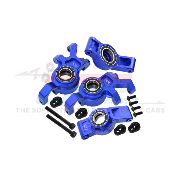 7075 ALLOY FRONT OVERSIZED STEERING BLOCKS & REAR HUB STUB AXLE CARRIERS WITH THREE OVERSIZE BEARING--TXM2122N