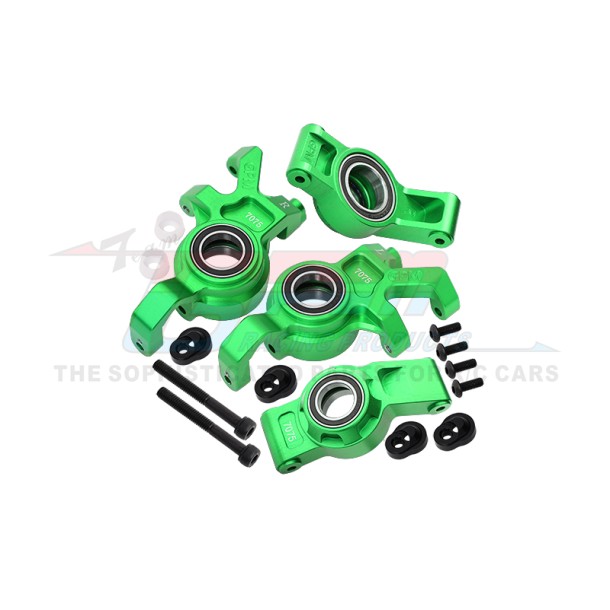 7075 ALLOY FRONT OVERSIZED STEERING BLOCKS & REAR HUB STUB AXLE CARRIERS WITH THREE OVERSIZE BEARING--TXM2122N