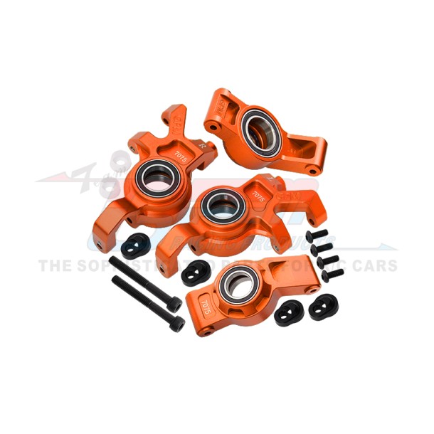 7075 ALLOY FRONT OVERSIZED STEERING BLOCKS & REAR HUB STUB AXLE CARRIERS WITH THREE OVERSIZE BEARING--TXM2122N