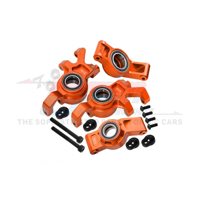 7075 ALLOY FRONT OVERSIZED STEERING BLOCKS & REAR HUB STUB AXLE CARRIERS WITH THREE OVERSIZE BEARING--TXM2122N