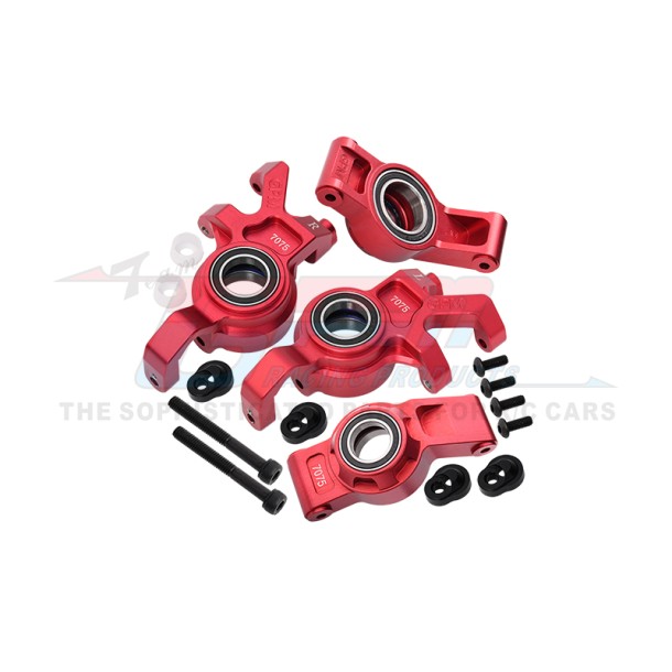 7075 ALLOY FRONT OVERSIZED STEERING BLOCKS & REAR HUB STUB AXLE CARRIERS WITH THREE OVERSIZE BEARING--TXM2122N