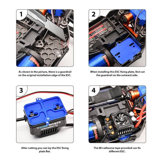 7075 ALLOY ELECTRONIC MOUNT PLATE FOR TRAXXAS MINI MAXX