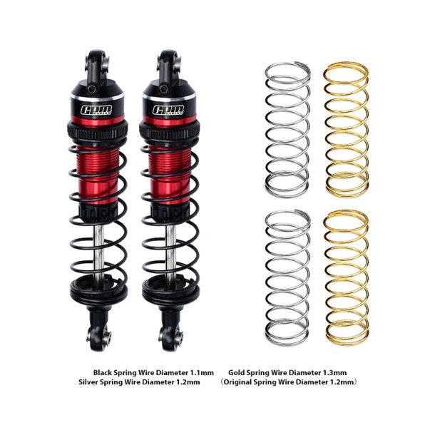 ALLOY FRONT/REAR ADJUSTABLE SPRING SHOCK 87MM FOR TRAXXAS MINI MAXX