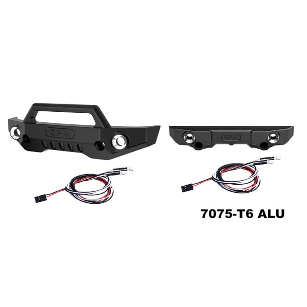 7075 ALLOY FRONT BUMPER & REAR BUMPER (WITH LED LIGHTS) FOR TRAXXAS MINI MAXX 