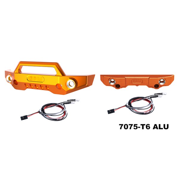 7075 ALLOY FRONT BUMPER & REAR BUMPER (WITH LED LIGHTS) FOR TRAXXAS MINI MAXX 