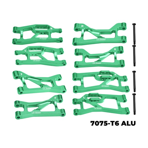 7075 ALLOY FRONT UPPER & LOWER + REAR UPPER & LOWER SUSPENSION ARMS FOR TRAXXAS MINI MAXX