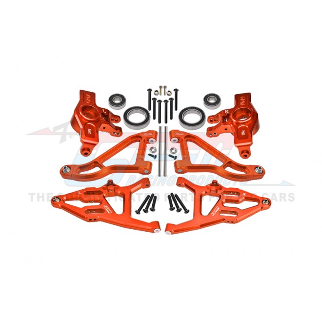 7075 ALLOY FRONT KNUCKLE ARMS（LARGER INNER BEARINGS）+ 6061 ALLOY FRONT UPPER & LOWER SUSPENSION ARMS SET--UDR2154A55N