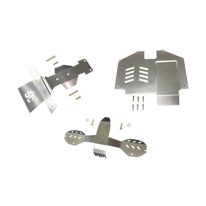 STAINLESS STEEL SKID PLATES FOR FRONT, CENTER, REAR CHASSIS--UDRZSP567