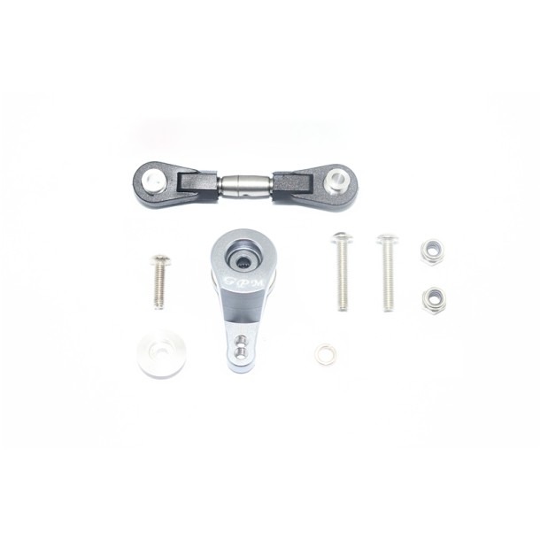 ALUMINUM SERVO HORN WITH STAINLESS STEEL ADJUSTABLE STEERING LINK --XO16025TS/2H