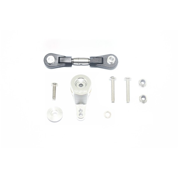 ALUMINUM SERVO HORN WITH STAINLESS STEEL ADJUSTABLE STEERING LINK --XO16025TS/2H