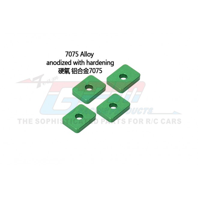 7075 ALLOY ANODIZED WITH HARDENING DIFFERENTIAL GEAR SPACERS--XRT011/SP