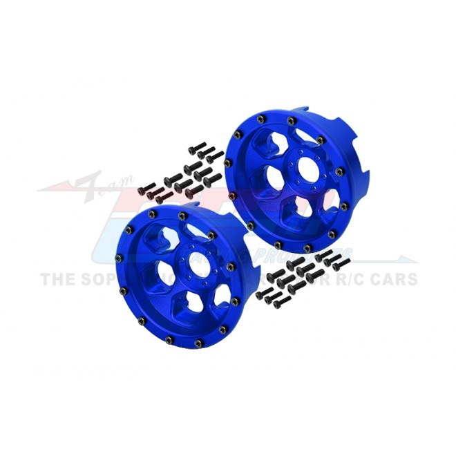 ALUMINIUM FRONT/REAR 2.2 WHEELS  BEADLOCK (6 POLES) - 1PR SET--YT1006F/R