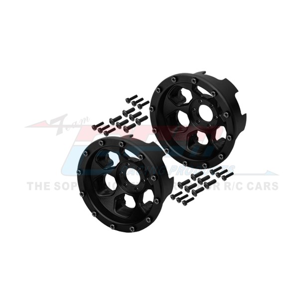 ALUMINIUM FRONT/REAR 2.2 WHEELS  BEADLOCK (6 POLES) - 1PR SET--YT1006F/R