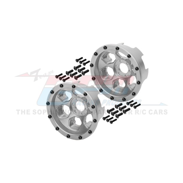 ALUMINIUM FRONT/REAR 2.2 WHEELS  BEADLOCK (6 POLES) - 1PR SET--YT1006F/R