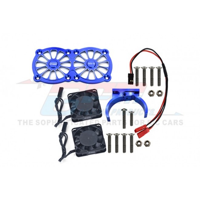 ALUMINUM 7075-T6 MOTOR HEATSINK WITH DUAL METAL FRAME COOLING FAN AND ADJUSTABLE MOUNT--MAKX018FANA