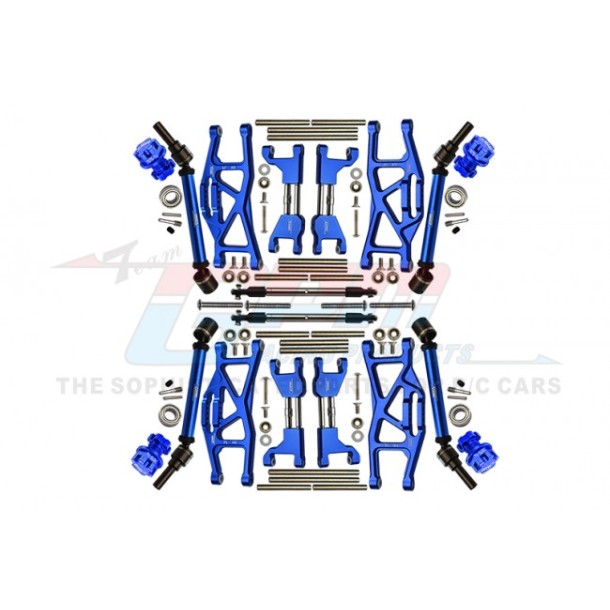 ALUMINUM F&R UPPER+LOWER ARMS+F&R ADJUSTABLE CVD DRIVE SHAFT+ALUMINUM 7075-T6 HEX ADAPTER+WHEEL LOCK+STAINLESS STEEL ADJUSTABLE FRONT STEERING TIE ROD（WIDENING KIT）--TXMS100N