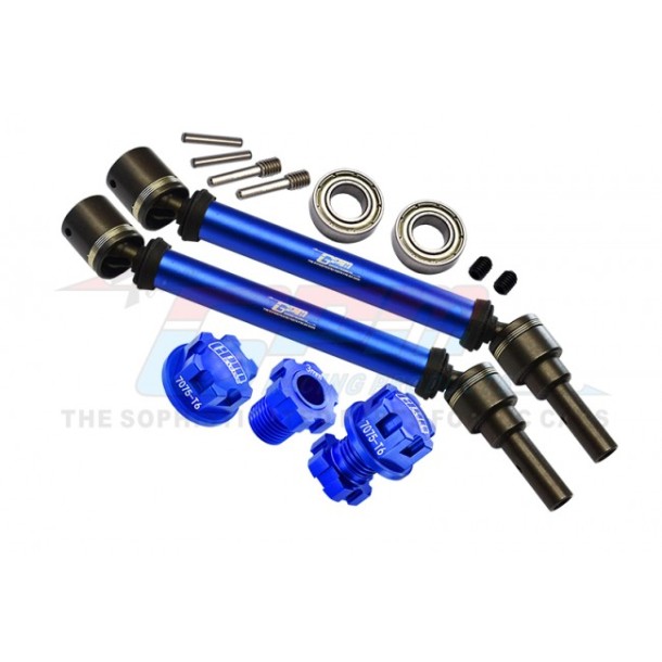 HARDEN STEEL+ALUMINUM FRONT/REAR ADJUSTABLE CVD DRIVE SHAFT+ALUMINUM 7075-T6 HEX ADAPTER+WHEEL LOCK（SUITABLE FOR+20MM WIDENING KIT）--TXMS143F/RSN