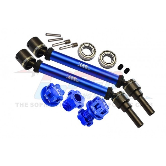 HARDEN STEEL+ALUMINUM FRONT/REAR ADJUSTABLE CVD DRIVE SHAFT+ALUMINUM 7075-T6 HEX ADAPTER+WHEEL LOCK（SUITABLE FOR+20MM WIDENING KIT）--TXMS143F/RSN