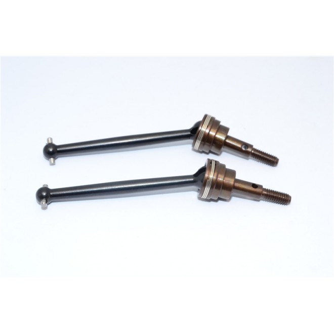 STEEL FRONT/REAR CVD DRIVE SHAFT WITH SPRING STEEL JOINT (53MM)-1PR SET--SHSP195F/R