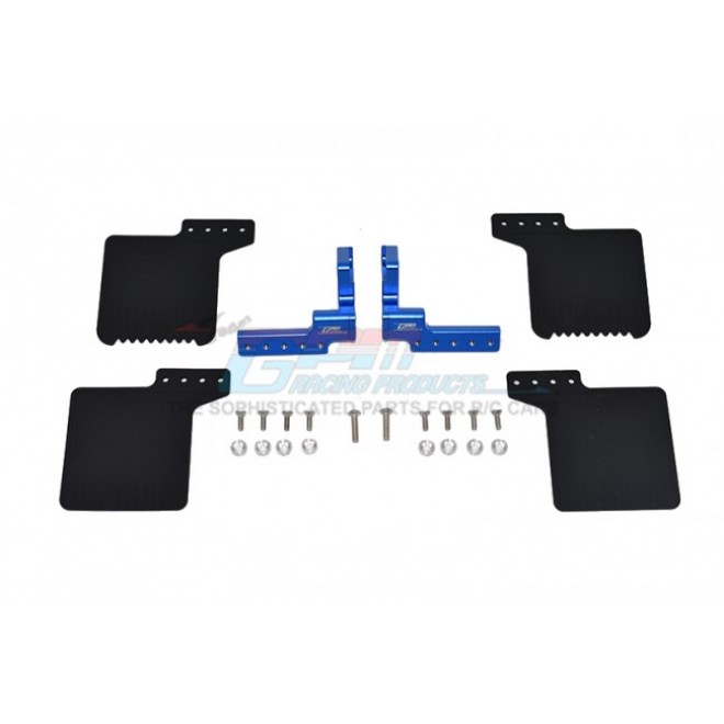 SCALE ACCESSORIES: REAR MUD FLAP FOR SCX0 III JEEP -24PC SET--SCX3ZSP10R