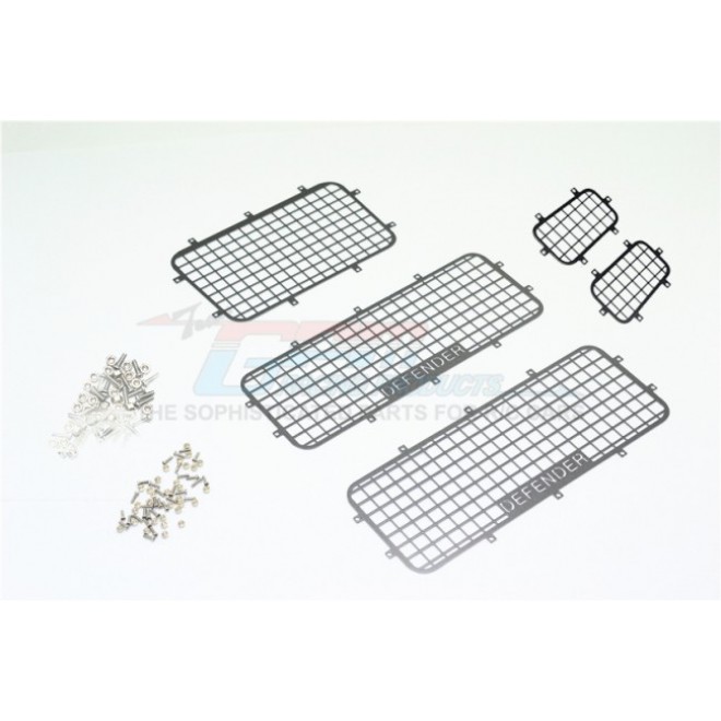 SCALE ACCESSORIES: ALUMINUM WINDOW GUARD FOR TRX 4 DEFENDER -101PC SET--TRX4ZSP12