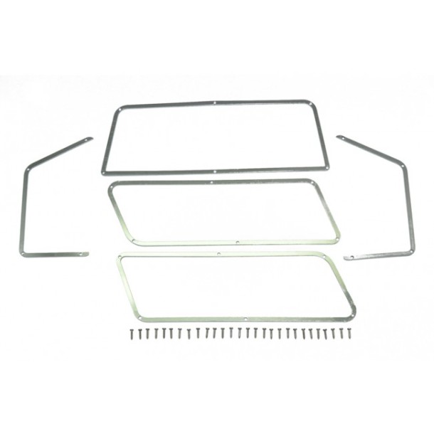 SCALE ACCESSORIES: STAINLESS STEEL WINDOW FRAME FOR TRX-4 FORD BRONCO -33PC SET--TRX4ZSP40